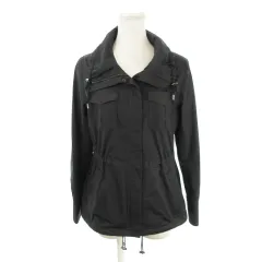 ミッシェルクラン MICHEL KLEIN ジャケット 上着 40 黒 ブラック ドローストリング 長袖 立ち襟 /AH26 ■ECC006のサムネイル