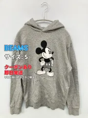 BEAMS ビームス パーカー S グレー コットン 前面プリント プルオーバー 長袖 レディースのサムネイル