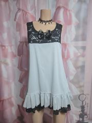 y2k axes femme ドット レース チュニック ワンピ ウィッシュコア