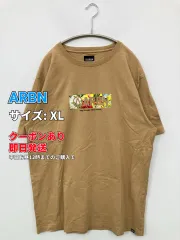 ARBN Tシャツ/カットソー XL ベージュ 前面プリント ミドル丈 半袖 クルーネック(丸首) メンズ レディースのサムネイル