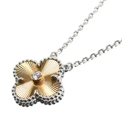 Van Cleef & Arpels ヴァンクリーフ&アーペル K18WG ホワイトゴールド K18PG ピンクゴールド ヴィンテージアルハンブラ ネックレス VCARPNTH00 7.5g 37/41cm 2024年ホリデー限定 レディース 中古のサムネイル