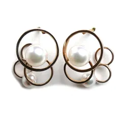 TASAKI タサキ K18PG ピンクゴールド エニーマ ピアス アコヤパール約4.1～5.6mm 2.8g レディース 中古のサムネイル