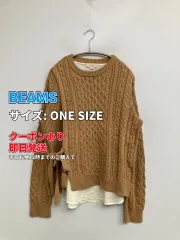 BEAMS ビームス ニット/セーター ONE SIZE ブラウン コットン ニット その他総柄 ミドル丈 長袖 クルーネック(丸首) レディースのサムネイル