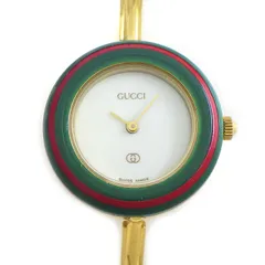 グッチ GUCCI 腕時計 チェンジベゼル 1100-L ホワイト文字盤 マルチカラーベゼル 全11色 GP クオーツアナログ 【中古】のサムネイル