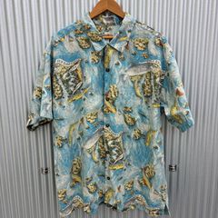 激レア 90s COOGI 魚柄 フィッシュ ビッグサイズ オープンカラーシャツ