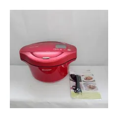 【中古】シャープ ヘルシオ ホットクック 電気調理鍋 無水鍋 2.4L 2~6人用 スマホ連携 レッド KN-HW24E-Rのサムネイル