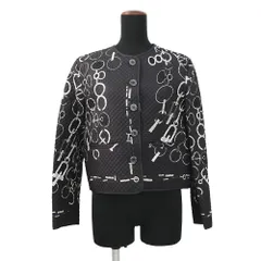 エルメス ジャケット Do Re Boucles ド・レ・ブックル キルティング ノーカラージャケット レディースサイズ38 HERMES アウターのサムネイル