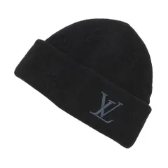 ルイヴィトン ニット帽 ビーニー・LV クラッシュ モノグラム コットン サイズS M96194 ヴィトン 帽子 ブラック 黒のサムネイル
