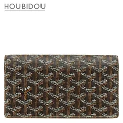 ゴヤール GOYARD 長財布 リシュリュー ウォレット レザー ゴヤールディンキャンバス ヴォーゼルカーフスキン ブラック×ブラウン シルバー金具 ヘリンボーン バイカラー 黒 茶 【中古】のサムネイル