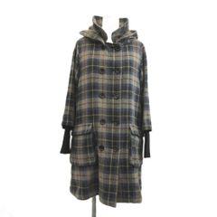 ESTACOT 千鳥格子 ニット切替 ロングコート L - メルカリ