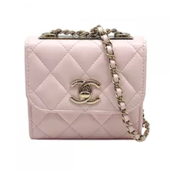 【中古】 CHANEL シャネル ミニトレンディCC チェーンショルダーバッグ 32番台 ラムスキン ピンクゴールド金具 レディース 25020240 SAのサムネイル