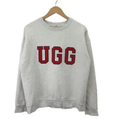 アグ UGG 21AW フェルトパッチクルーネックスウェット トレーナー L 白 ホワイト ロゴプリント クルーネック 長袖 21AW-UGTP13 /KK ■GY03のサムネイル