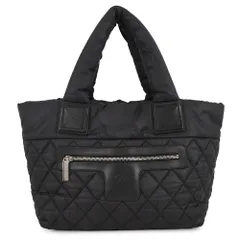 シャネル トートバッグ コココクーン ココマーク マトラッセ スモール PM ナイロン A48610 CHANEL 黒のサムネイル