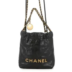 シャネル ハンドバッグ CHANEL 22 ミニ ココマーク シャイニーカーフレザー AS3980 CHANEL 2way 黒のサムネイル
