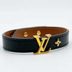 極美品 LOUISVUITTON ルイヴィトン ブラスレ LVサークル ブレスレット ブラック M8085F サイズ17のサムネイル