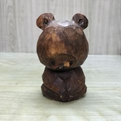 希少】子羆屋 熊っこ 木彫り熊 ヒグマ カツラ材 一刀彫り - メルカリ
