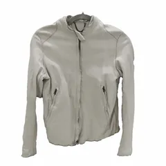 【中古】Sisii シシ ライダース レザーJK Mサイズ レディース メンズ アウター ホワイト アパレルのサムネイル