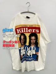 giant Tシャツ/カットソー XL ホワイト 前面プリント バックプリント ロング丈 半袖 クルーネック(丸首) メンズ レディースのサムネイル