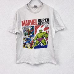 MARVEL 마블 반소매 애니메이션 프린트 T 셔츠 캐릭터 T 화이트 화이트 헌 옷 [가격 협상 OK!]