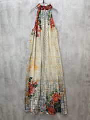 新品 Bhanuni by Jyoti バヌニバイジョティ アンソロポロジー 花柄 幾何学模様 インド製 ノースリーブ マキシ ワンピース sizeS/カラフル ■◆◎レディースのサムネイル