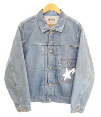 アベイシングエイプ A BATHING APE BAPE STA DENIM JACKET スター 星 トラッカー デニムジャケット Gジャン プリント 001LJK201015M L ジャケット ブルー Lサイズ 103MT-4920のサムネイル