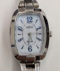 N 処分価格【稼働品】SEIKO ALBA ingenu アンジェーヌ ソーラー式 レディース シルバー 白文字盤