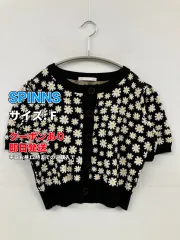 SPINNS スピンズ カーディガン/ボレロ F ブラック 花柄・ボタニカル柄 ショート丈 半袖 レディースのサムネイル