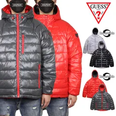 ゲス ジャケット GUESS 中綿ダウンジャケット リバーシブル アウター フード メンズ レディース ブランド 大きいサイズ おしゃれ おすすめ 人気 黒 秋冬 暖かい guess2-24aw003 ブラック S XL XXL M Lのサムネイル