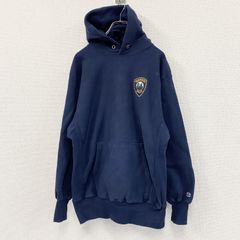 豪華4段プリント神サイズ90sラッセルUCAパーカーUSA製ネイビー紺XL