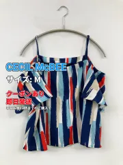 CECIL McBEE セシルマクビー トップス M ストライプ柄 ショート丈 レディースのサムネイル