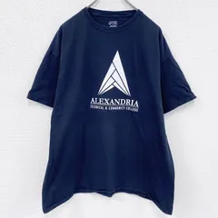 PORTandCOMPANY　ALEXANDRIA　半袖プリントTシャツ　カレッジプリント　黑　ブラック　XLサイズ　古着【値引き交渉OK！】のサムネイル