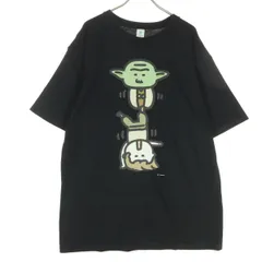 美品 Disney ディズニー 半袖 スターウォーズコラボ Tシャツ XL ブラック グローグー メンズ 古着のサムネイル