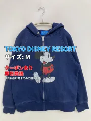 TOKYO DISNEY RESORT トウキョウディズニーリゾート パーカー M ネイビー 裏起毛 ジップアップ 長袖 レディースのサムネイル