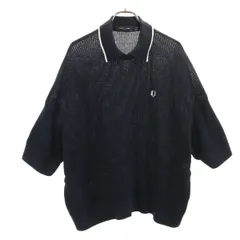FRED PERRY フレッドペリー 7分袖 ドルマン ニット 10 ネイビー レディース 古着のサムネイル