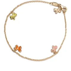 スタージュエリー ブレスレット ダイヤ ダイヤモンド 0.03ct 蝶 バタフライ アニマル 4P K18YG/エナメル #196570のサムネイル