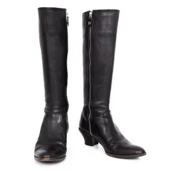 ヴィヴィアンウエストウッドVivienne Westwood サイドジップレザーロングブーツ 黒36(23.5cm位)のサムネイル