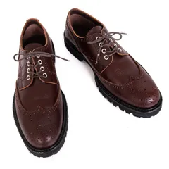 コムデギャルソン オムCOMME des GARCONS HOMME ウィングチップレザーシューズ 茶25.5のサムネイル