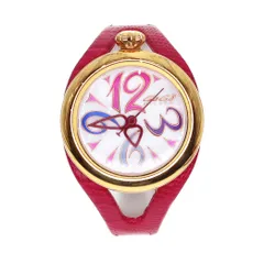 【中古】GaGa MILANO ガガミラノ 6071.01 フラット42 クオーツ レディース メンズ 腕時計 ホワイト ピンクのサムネイル