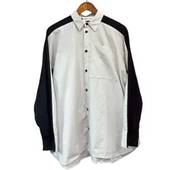 nagonstans ナゴンスタンス 26SS shirt×cut long-sleeves t-shirt ドッキングストライプシャツ 470JS480-0511 M ホワイト 15535のサムネイル
