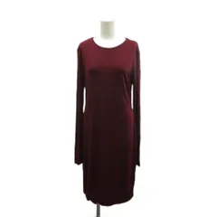 アクネ ストゥディオズ Acne Studios タグ付き ナラニテンセル NALANI TENCEL ワンピース L ワインレッド ボルドー 無地 ラウンドネック 長袖 ひざ丈 /PP ■GY69のサムネイル