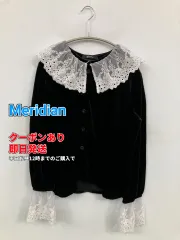Meridian メリディアン カーディガン/ボレロ ブラック 無地 レース ミドル丈 長袖 レディースのサムネイル