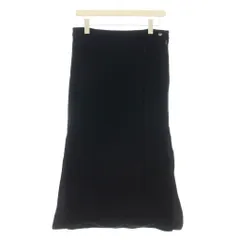 エムエムシックス メゾンマルジェラ MM6 Maison Margiela ベルベット ベロア スリット スカート ロング タイト 42 黒 ブラック S32MA0261S 47871 /☆G3のサムネイル