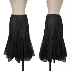 ジュンヤワタナベ コムデギャルソンJUNYA WATANABE COMME des GARCONS ポリメッシュインサイドアウトスカート 黒XSのサムネイル