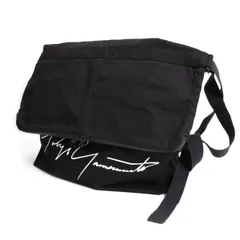 ヨウジヤマモトYohji Yamamoto ロゴプリントフラップショルダーバッグ 黒のサムネイル