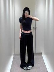 Alo Yoga アロヨガ パンツ ボトムス トラウザー ブラック Lサイズ