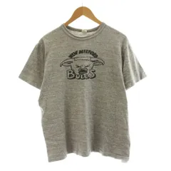 ウエアハウス WAREHOUSE Tシャツ カットソー 半袖 クルーネック 総柄 プリント L グレー /KU 39 ■GY28のサムネイル