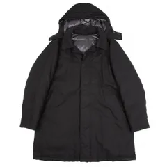 パパスプラスPapas+ コットンフーディーハーフダウンコート 黒LLのサムネイル