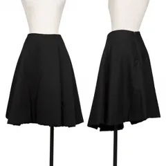 ノアール ケイ ニノミヤnoir kei ninomiya 中綿ウールギャバフレアスカート 黒Mのサムネイル