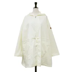 MONCLER モンクレール ジャケット ホワイト 白 サイズ:000  シアー ナイロンフードジャケット SUIR オーバーサイズ フレア 長袖 ドロップショルダー ドローコード ロゴパッチ コットン 撥水 アウター コート【レディース】【中古】のサムネイル
