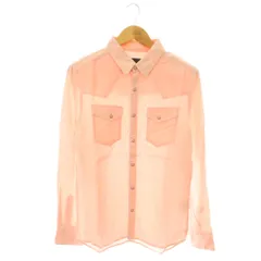 エーケーエム AKM RDS066 DOUBLE GAUZE SNAP COMBI SHIRT シャツ 長袖 L ピンク /HK ■OS ■SHのサムネイル